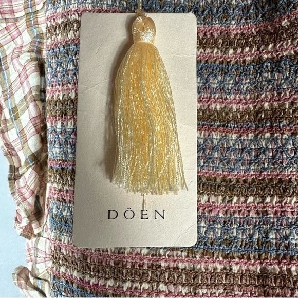 DÔEN Midi Plaid Arbor Smocked Midi Dress Size XS - Picture 9 of 15